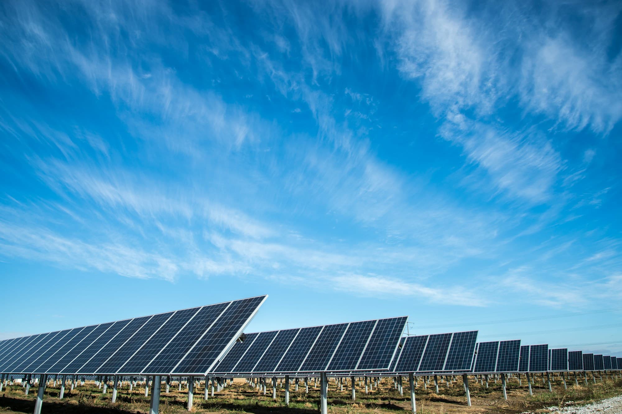 Solar farm powering clean energy for charging