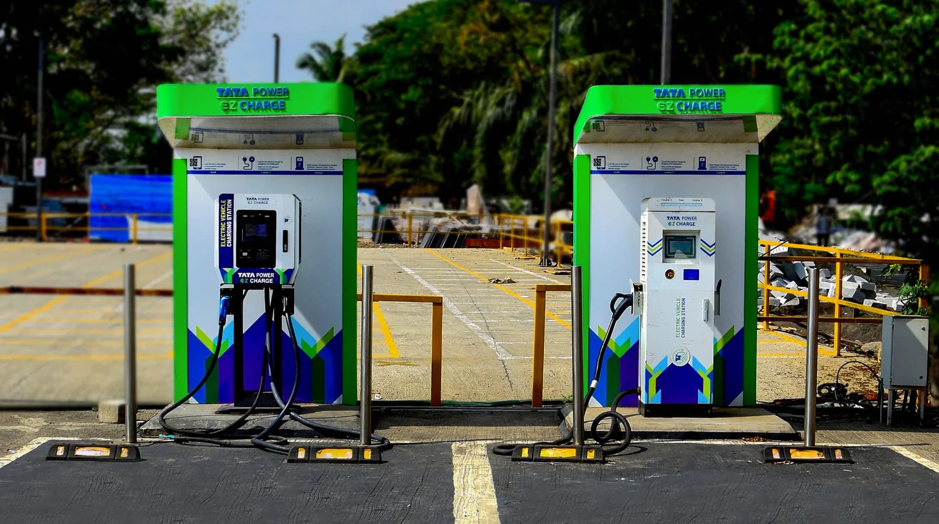Indian EV charging at a public DC fast charging station